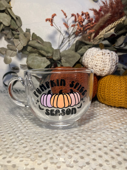 Pumpkin Spice Season Glass Mug