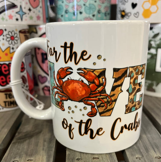 For the love of the crabs mug