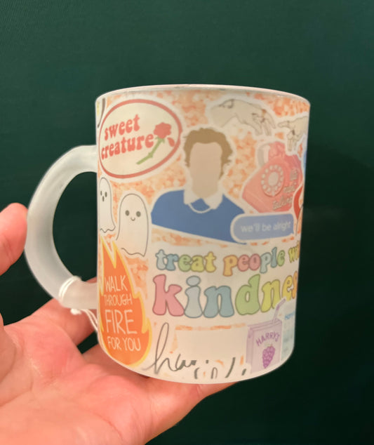 Harry Styles inspired Frosted Glass Mug