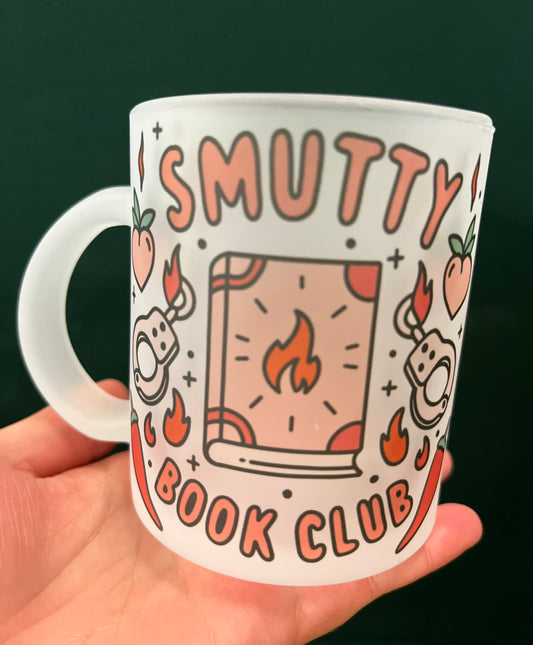 Smutty Book Club Frosted Glass Mug