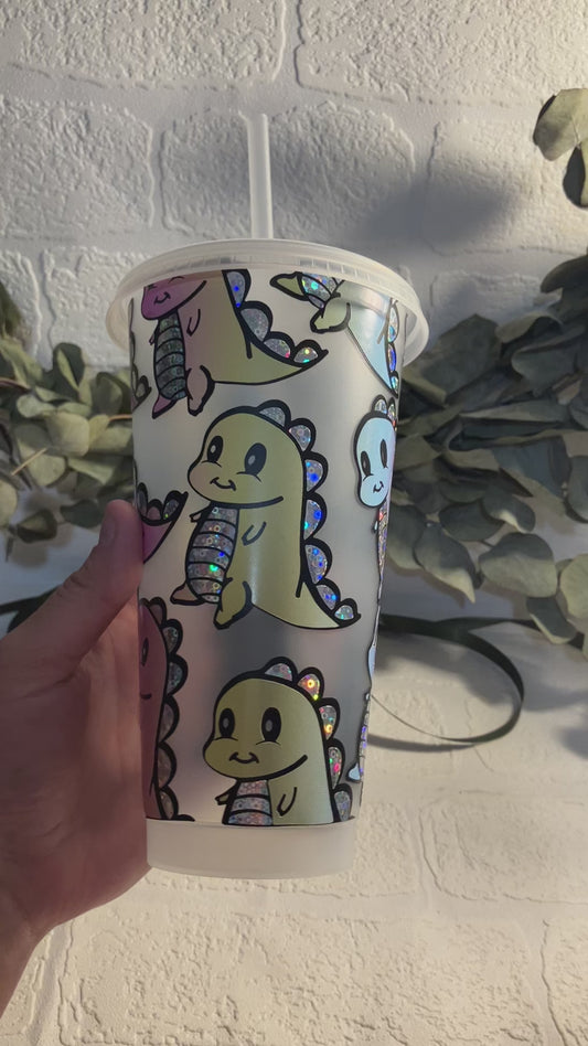 Rainbow Dino Cold Cup